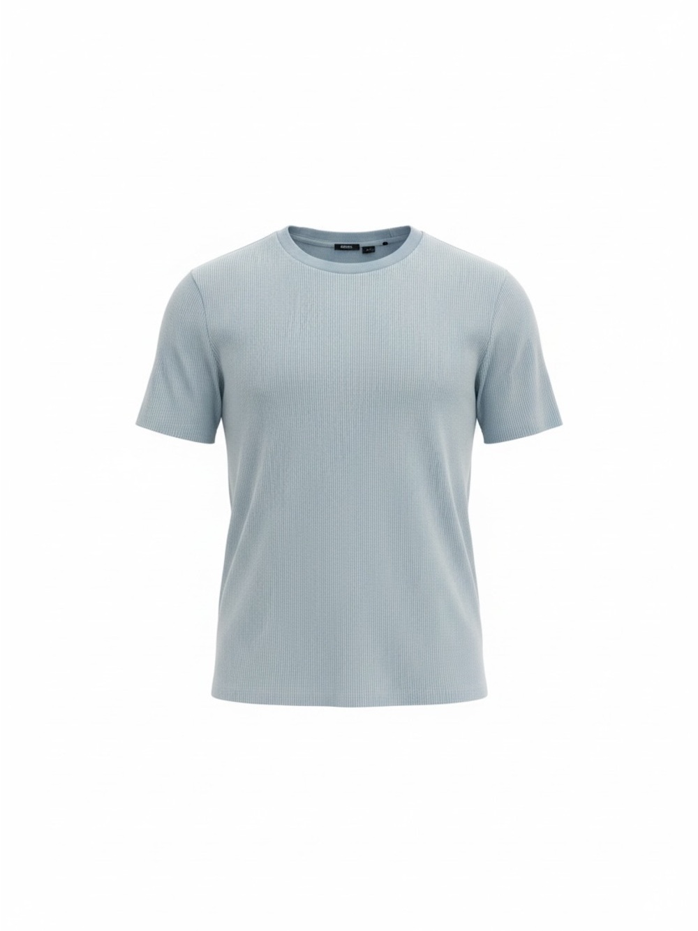 Hugo Boss Men's Light Blue Textured Crew Neck Tee